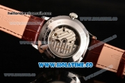 Jaeger-LECoultre Master Perpetual Calendar Asia Automatic Steel Case with Brown Dial Stick Markers and Diamonds Bezel