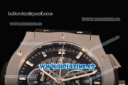 Hublot Classic Fusion Skeleton Chrono Miyota Quartz Steel Case with Skeleton Dial and Silver Stick Markers