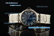 Cartier Ballon Bleu De Swiss ETA 2836 Automatic Steel Case/Bezel/Strap Blue Dial Roman Markers