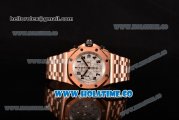 Audemars Piguet Royal Oak Offshore Carbon Chronograph Swiss Valjoux 7750 Automatic Full Rose Gold with White Dial and Arabic Numeral Markers (JF)