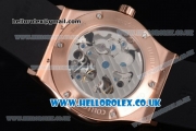 Hublot Classic Fusion Skeleton Asia Automatic Rose Gold Case with Skeleton Dial and Black Rubber Strap