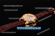 Patek Philippe Calatrava Tourbillon Swiss ETA 2824 Automatic Yellow Gold Case with Stick Markers and White Dial