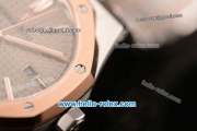 Audemars Piguet Royal Oak Swiss ETA 2824 Automatic Two Tone Case with Stick Markers and Grey Grid Dial - 1:1 Original