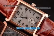 Patek Philippe Gondolo Miyota 1L45 Quartz Rose Gold Case with White Dial and Arabic Numeral Markers