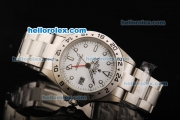 Rolex Explorer II Automatic Working GMT with White Dial Upgrade Version