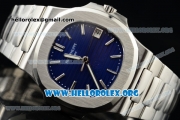 Patek Philippe Nautilus 40th Anniversary Miyota 9015 Automatic Steel Case/Bracelet with Blue Dial (bp)