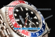 Rolex GTM-Master II 2836 Automatic Steel Case with Black Dial Dots Markers and Steel Bracelet