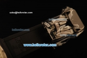 Hublot Big Bang Chronograph Swiss Quartz PVD Case With Black Dial and Black Leather Strap