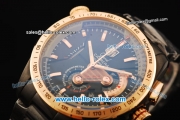Tag Heuer Grand Carrera Calibre 36 Chronograph Quartz Movement PVD Case with Rose Gold Bezel and PVD Strap