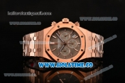 Audemars Piguet Royal Oak 41MM Chrono Miyota Quartz Full Rose Gold with Grey Dial and White Stick Markers