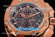 Audemars Piguet Royal Oak Offshore Miyota Quartz Rose Gold Case with Grey Dial and White Stick Markers (EF)