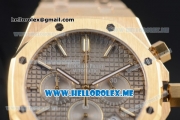 Audemars Piguet Royal Oak Miyota Quartz Yellow Gold Case/Bracelet with Grey Dial and Stick Markers