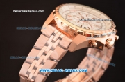 Breitling Bentley Motors T Automatic Rose Gold Case with White Dial and Rose Gold Strap