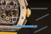 Richard Mille RM11-03 Swiss Valjoux 7750 Automatic Steel Case Skeleton Dial With Arabic Numeral Markers Yellow Rubber Strap(KV)