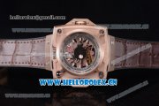 Hublot Masterpiece MP 08 Antikythera Sunmoon Asia 2813 Automatic Rose Gold Case Skeleton Dial and Brown Leather Strap