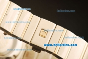 Omega Constellation Co-Axial Swiss ETA 2824 Automatic Steel Case with Yellow Gold Bezel and Diamond Markers-White Dial