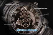 Ulysse Nardin Freak Asia ST22 Automatic PVD Case with Black Dial Numeral Markers and Black Leather Strap - 7750 Coating