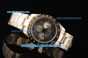 Rolex Daytona Chronograph Swiss Valjoux 7750 Automatic Movement Steel Case with Roman Numerals and Black Bezel