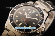 Rolex Sea-Dweller Automatic Movement Steel Case with Black Dial and Bezel-Yellow Marking