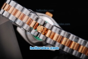 Rolex Datejust Oyster Perpetual Date Automatic Two Tone with Rose Gold Bezel and Grey Dial-Small Calendar--Lady-Size
