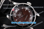 Rolex Milgauss Vintage Asia 2813 Automatic Steel Case with Brown Dial Black Nylon Strap and PVD Bezel