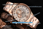 Tag Heuer Mikrograph Chrono Miyota OS10 Quartz Full Rose Gold with White/Grey Dial and Arabic Numeral Markers