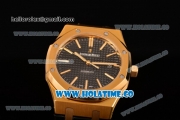 Audemars Piguet Royal Oak 39MM Miyota 9015 Automatic Yellow Gold Case with Black Dial and Stick Markers (BP)