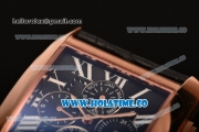 Cartier Tank MC Asia Automatic Rose Gold Case with Black Dial and Roman Numeral Markers - Moonphase