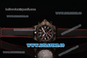 Breitling Avenger Skyland Chrono Swiss Quartz PVD Case with Red/Black Nylon Strap and Black Dial