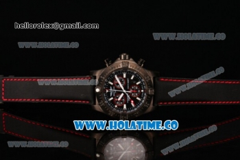 Breitling Avenger Skyland Chrono Swiss Quartz PVD Case with Red/Black Nylon Strap and Black Dial