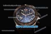 Breitling Avenger Seawolf Miyota Quartz PVD Case with Black Dial and Black Rubber Strap - Arabic Numeral Markers