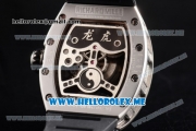 Richard Mille RM 51-01 Tourbillon Tiger and Dragon Asia Manual Winding Steel Case with Seleton Dial and Black Rubber Strap Diamonds Bezel