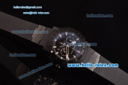 Ulysse Nardin Maxi Marine Diver Chrono Swiss Valjoux 7750-DD Automatic PVD Case Stick Markers with Black Rubber Strap and Black Dial