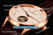 Jaeger-LECoultre Master Asia ST17 With Tourbillon Automatic Rose Gold Case with Stick Markers and White Dial