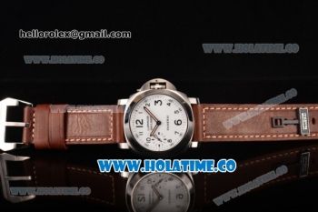 Panerai Luminor Daylight PAM 785 Clone P.5000 Manual Winding Steel Case with White Dial and Black Markers