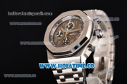 Audemars Piguet Royal Oak Offshore Grey Themes Chrono Swiss Valjoux 7750 Automatic Steel Case/Bracelet with Grey Dial and Arabic Numeral Markers (NOOB)