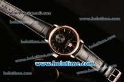 A.Lange&Sohne Saxonia Miyota Quartz Rose Gold Case with Stick Markers and Black Dial
