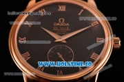 Omega De Ville Co-Axial Asia Automatic Rose Gold Case with Black Dial and Roman Numeral Markers