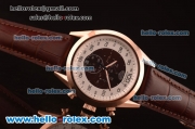 Tag Heuer Mikrograph Asia Automatic Rose Gold Case with Brown/White Dial