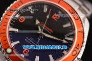 Omega Seamaster Planet Ocean Asia 2813 Automatic Full Steel with Black Dial Stick Markers and Orange Bezel - 7750 Coating (EF)