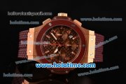 Hublot Big Bang Chrono Swiss Valjoux 7750 Automatic Rose Gold Case with Ceramic Bezel and Carbon Fiber Dial - 1:1 Original(H)