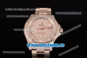 Rolex Yachtmaster I Clone Rolex 3135 Automatic Full Steel with Silver Dial and White Markers (J12)