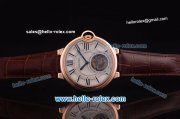 Cartier ballon bleu de Swiss Tourbillon Manual Winding Rose Gold Case with White Dial and Brown Leather Strap Cartier ballon bleu de Swiss Tourbillon Manual Winding Rose Gold Case with White Dial and Brown Leather Strap