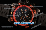 Breitling Chronomat B01 Chrono Swiss Valjoux 7750 Automatic PVD Case with Black Dial and Orange Inner Bezel (GF)