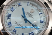 Rolex Day-Date II Swiss ETA 2836 Automatic Movement Full Steel with Blue Roman Markers and Blue Dial
