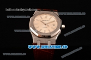 Audemars Piguet Royal Oak 39MM Swiss ETA 2824 Automatic Steel Case with Grey Dial Brown Leather Strap and Stick Markers (BP)
