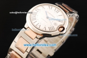 Cartier Ballon Bleu De Cartier Swiss ETA 2824 Automatic Movement Steel Case with Black Roman Numerals and Two Tone Strap