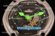 Dietrich OT-1 Miyota 82S7 Automatic PVD Case wtih Steel Bezel Four layered Dial and Black Leather Strap - Green Hands