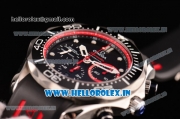 Omega Seamaster Diver 300M ETNZ Limited Edition Chrono Swiss Valjoux 7753 Automatic Steel Case with Ceramic Bezel - Red Seconds Hand - 1:1 Original (Z)