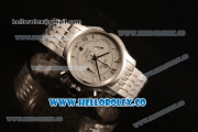 Omega De Ville Co-Axial Chrono Clone Omega 9300 Automatic Steel Case with White Dial and Steel Bracelet - (EF)